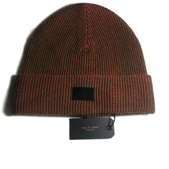 NWT rag & bone Finch Beanie Army Green Combo - Picture 3 of 8